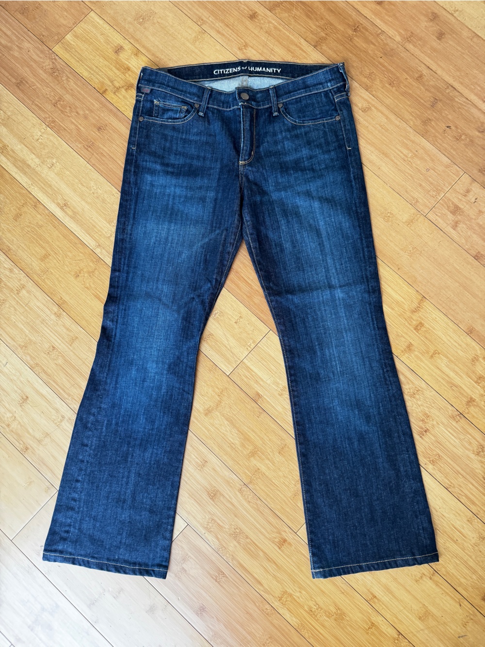 CITIZENS OF HUMANITY Dita dark wash low rise bootcut leg jeans